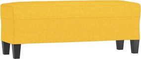 vidaXL Bancă, galben deschis, 100x35x41 cm, textil