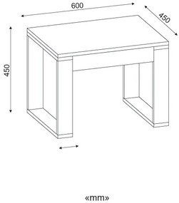 Măsuță de cafea ARDA 45x60 cm