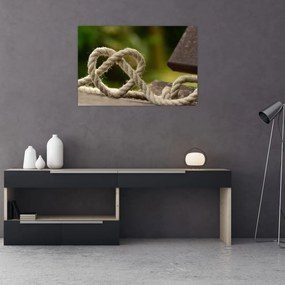 Tablou inima din frânghie (90x60 cm)