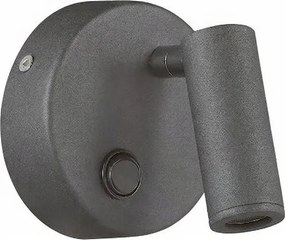 Ideal Lux - Aplica spot LED de perete PAGE, 3W, 230V, CRI 90, negru