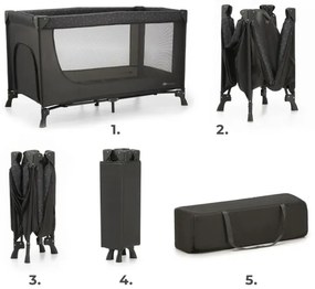 Pătuț de voiaj KINDERKRAFT JOY gri