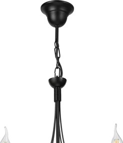 Candelabru pe lanț ANTON 5xE14/15W/230V negru