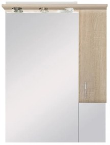 Dulap suspendat pentru baie Bianca Plus 75, culoare stejar sonoma, deschidere pe dreapta