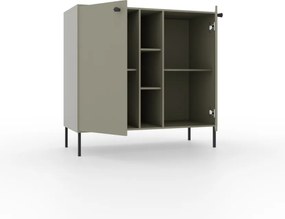 Comodă cu diua usi, 100x41x95, Tili System, ADRK Furniture (Culoare: Eucalipt / Eucalipt)