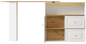 Dulap sideboard rotativ 360°, Alb | Aosom Romania