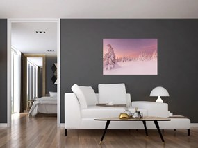 Tablou - Copaci sub așternut de zăpadă (90x60 cm)