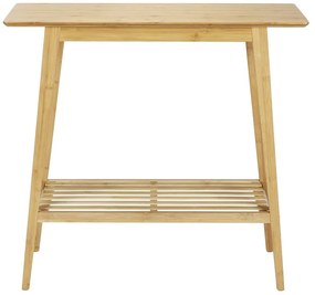 Masă consolă în culoare naturală din bambus 30x80 cm Kona – Wenko