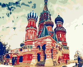Pictura pe numere cu un cadru "Moscova" 50x40 cm
