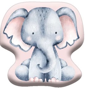 Elefant Pink pernă de formă, pernă decorativă 40x40 cm Velur
