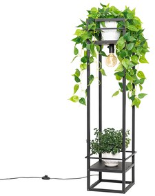 Lampă de podea industrială inteligentă neagră inclusiv Wifi G95 - Cage Rack