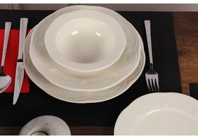 Set de masă 24 piese alb/porțelan
