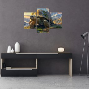 Tablou - Țestoasă și peisaj montan (90x60 cm)