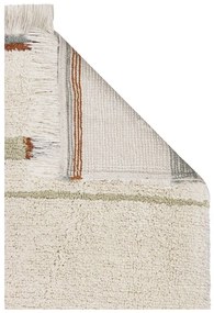 Covor albastru/crem lavabil/țesut manual din bumbac 90x130 cm Lanes Vintage Blue – Lorena Canals