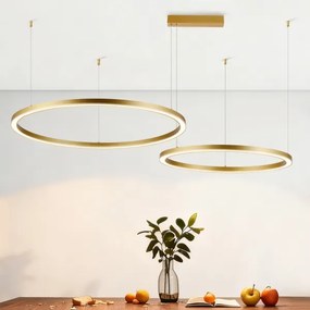 Brilagi - Lustră LED dimabilă suspendată pe cablu PORTOFINO LED/98W/230V, finisaj auriu +DO