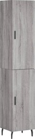 vidaXL Dulap înalt, gri sonoma, 34,5x34x180 cm, lemn prelucrat