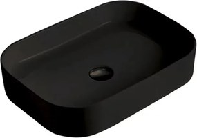 Lavoar pe blat Fluminia Capri negru mat 55 cm
