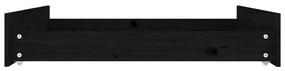 Sertare pentru pat, 2 buc., negru, lemn masiv de pin Negru, 90 x 78 x 18 cm
