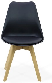 Scaun living cu cadru din lemn BUC 242 negru