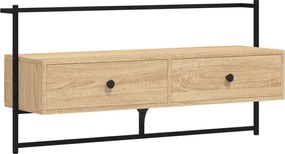 vidaXL Dulap TV montat pe perete, stejar sonoma, 100,5x30x51 cm, lemn