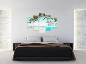 Tablou - Vintage, furgonetă, plajă (150x105 cm)