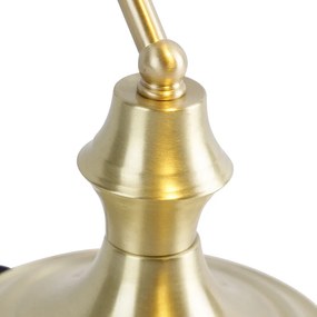 Lampă clasică de notar aurie cu sticlă oglindă fumuriu - Banker