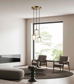 Lustra LED dimabila design modern decorativ Luxury 3L aurie
