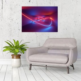 Tablou pe sticlă cu abstracție modernă (70x50 cm)