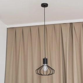 Lampă suspendată pe cablu SOLANO 1xE27/15W/230V negru/crom lucios