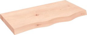 vidaXL Blat de baie, 80x40x(2-6) cm, lemn masiv netratat