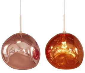 Lustra, Pendul modern cu glob sticla cupru LIQUID DIAMOND 35cm