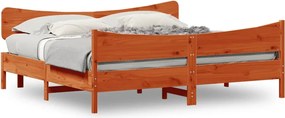 vidaXL Cadru de pat fără saltea, maro ceruit 180x200 cm lemn masiv pin