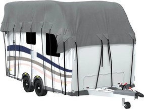 vidaXL Husa de rulota gri 600x300 cm Tesatura netesuta