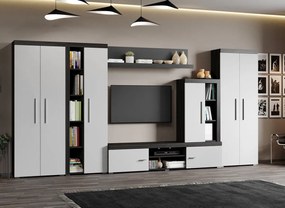 Set Mobila Living Monocrom Alb / Ferrara C06