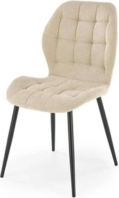 Scaun K548, bej/negru, stofa clasica/metal, 47x55x84 cm