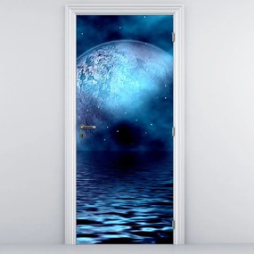Fototapet pentru ușă - Luna și marea (95x205cm)
