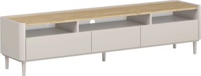 Comodă TV Elivo 200 cm pe picioare - cașmir / stejar uleiat