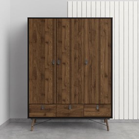 Șifonier Tvilum Ry, maro închis-negru