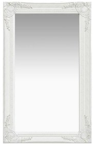vidaXL Oglindă de perete in stil baroc, alb, 50 x 80 cm