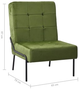 Scaun de relaxare, 65x79x87 cm, verde deschis, catifea 1, Lysegronn