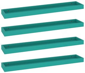 330240 vidaXL Rafturi de perete Loggia, 4 buc., albastru, 80x15x4 cm, MDF