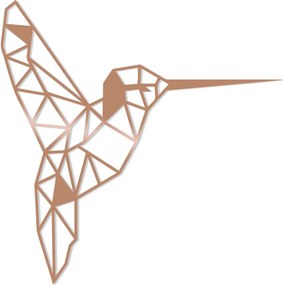 Decoratiune perete BIRD, cupru, metal, 44x44 cm