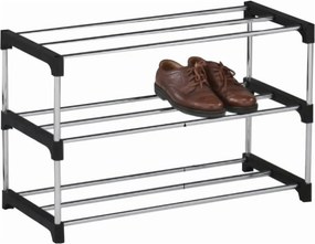 Pantofar MONTEGO, negru/crom, plastic/otel, 80x31x50 cm