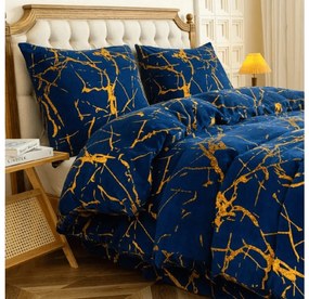 Lenjerie cocolino AXIS albastra Dimensiune lenjerie de pat: 70 x 80 cm | 140 x 200 cm