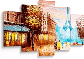 Tablou - Vremea ploioasă și Turnul Eiffel (150x105 cm)