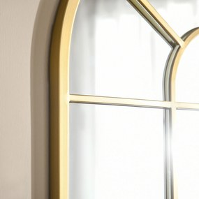 Homcom Oglinda Moderna de Perete – Arcuita 70×50 cm, Stil Fereastra Negru | Aosom Romania