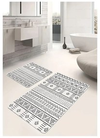 Covorașe de baie negre-albe 2 buc. 60x100 cm – Mila Home