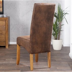 Scaun elegant tapitat cu microfibra Valentino cafeniu deschis A-21133 VC