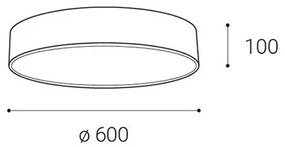 LED2 - Lampă plafon MONO LED dimabilă 60W 230V 3000K/4000K negru