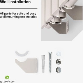 Blumfeldt Tallheo, 47 x 160, radiator, radiator tubular, 728 W, apă caldă, 1/2