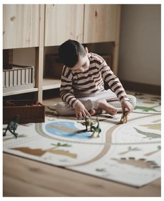 Covor de joacă pentru copii crem 123x180 cm Little Jurasic – Nattiot
